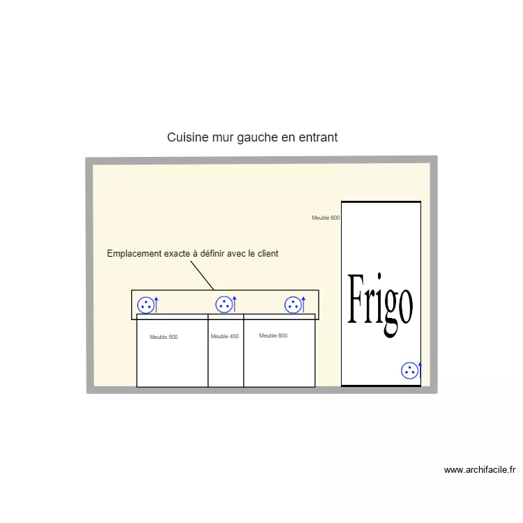 BAYLE / D22060540 / CUISINE MUR GAUCHE. Plan de BAYLE / D22060540 / CUISINE MUR GAUCHE. Plan de
