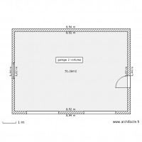 garage 2 voitures   plan surface