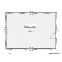 garage 2 voitures   plan surface
