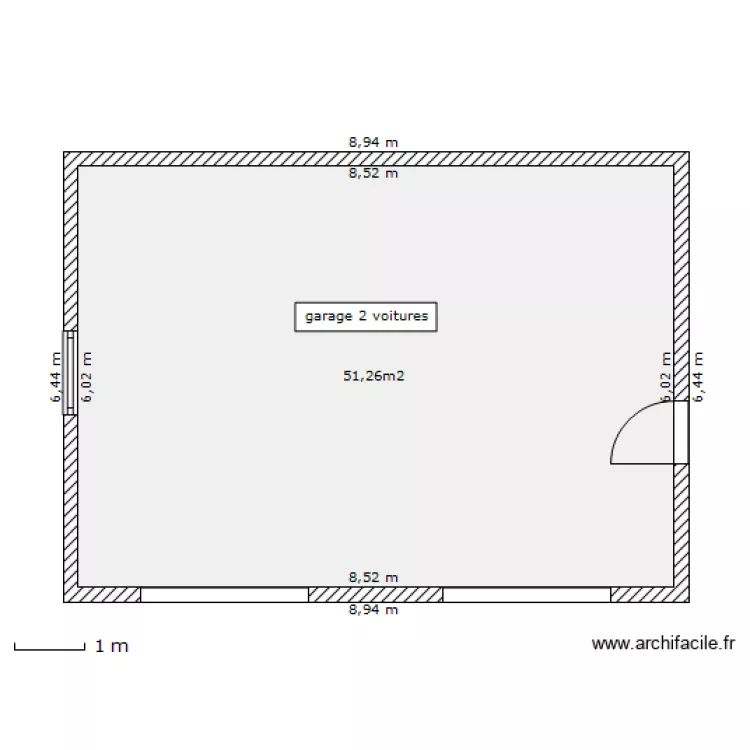 garage 2 voitures   plan surface. Plan de 