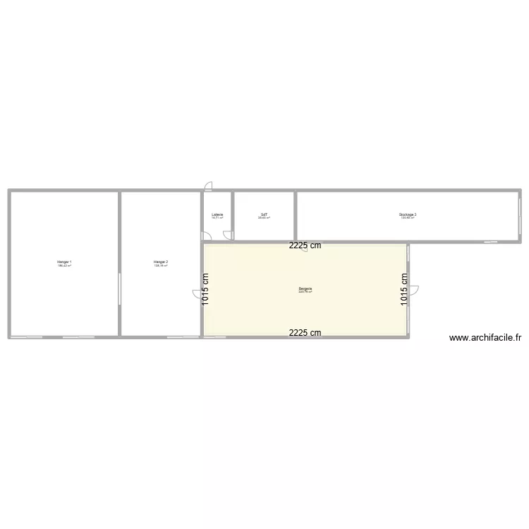 Bâtiment agricole 734 m2. Plan de Bâtiment agricole 734 m2. Plan de