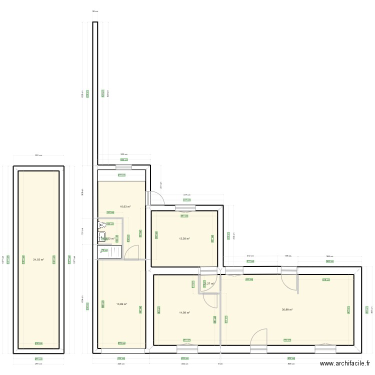 TASDON2022 STUDIO. Plan de 8 pièces et 110 m2