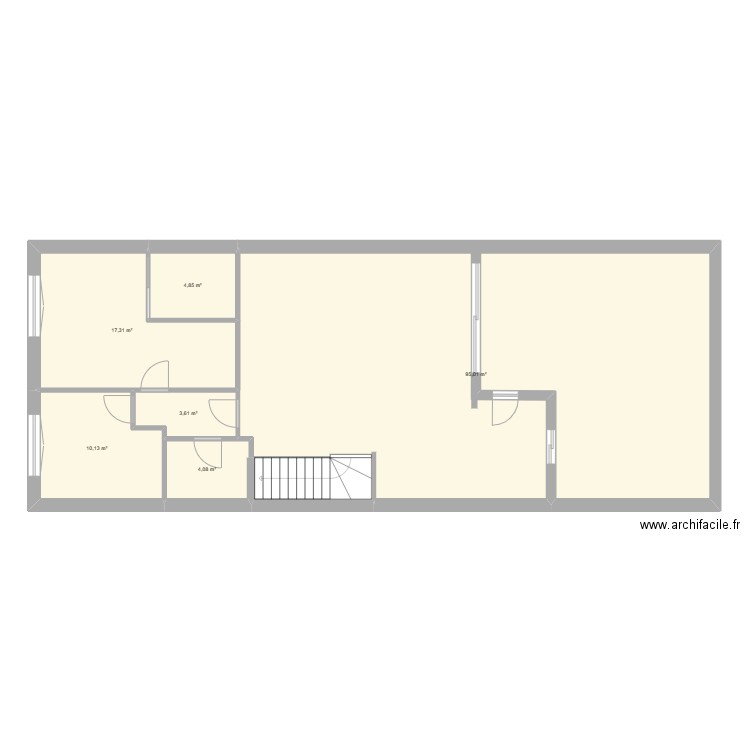 1er étage Maison Mamido. Plan de 6 pièces et 135 m2