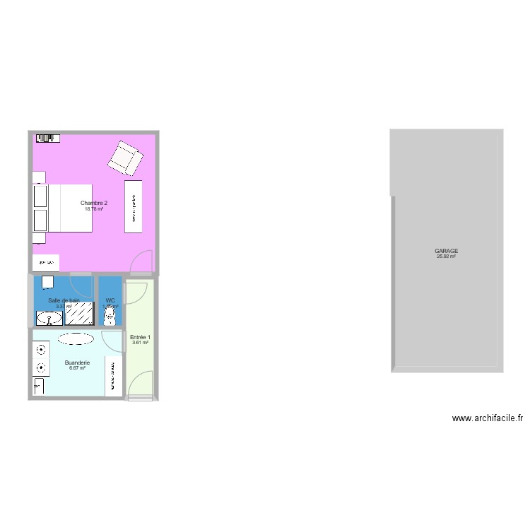 BUANDERIE. Plan de 0 pièce et 0 m2