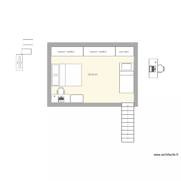 plan chambre. Plan de 