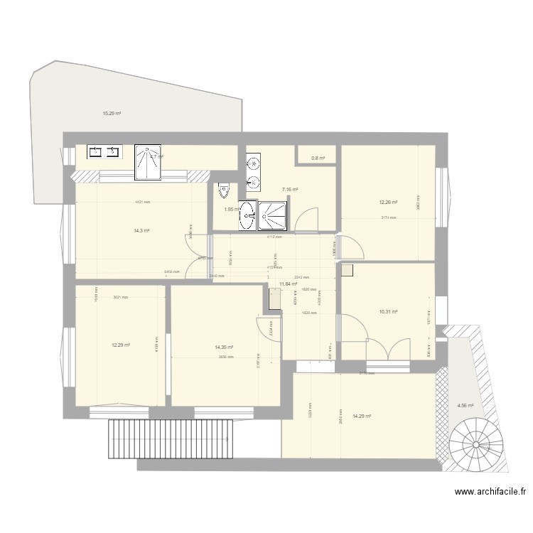 1er étage v8. Plan de 0 pièce et 0 m2