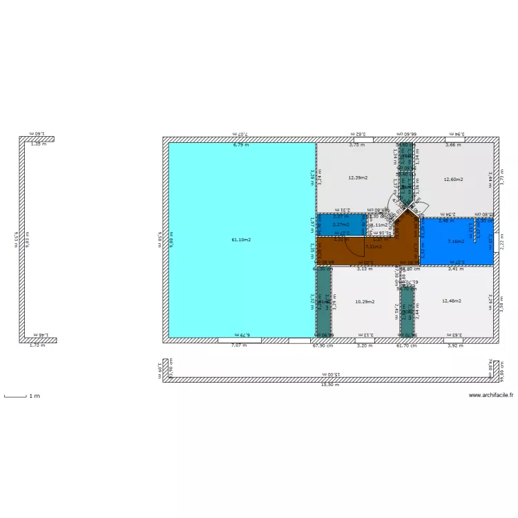 maison 4 chambres sans garage. Plan de 