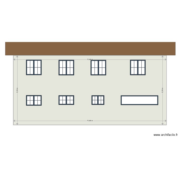 plan facade sud perso idron. Plan de 0 pièce et 0 m2