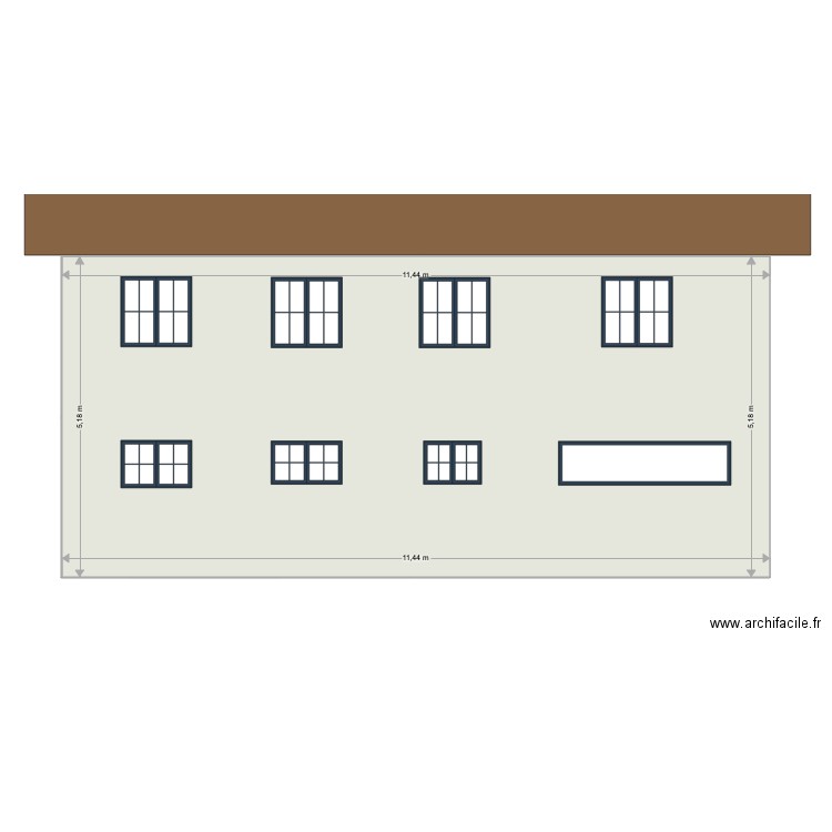 plan facade sud perso idron. Plan de 0 pièce et 0 m2