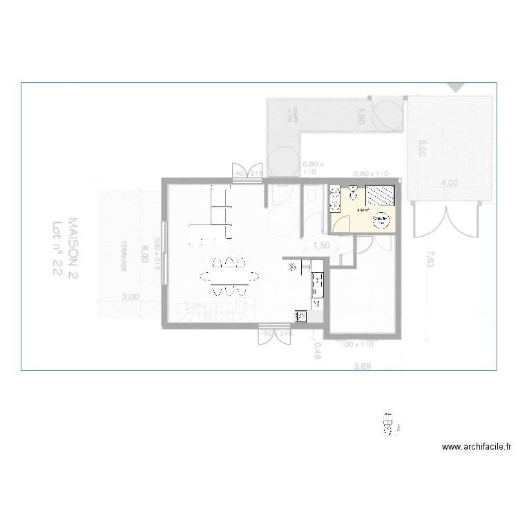 Courthezon RdC V1. Plan de 0 pièce et 0 m2