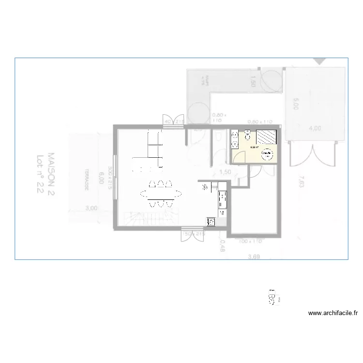 Courthezon RdC V1. Plan de 