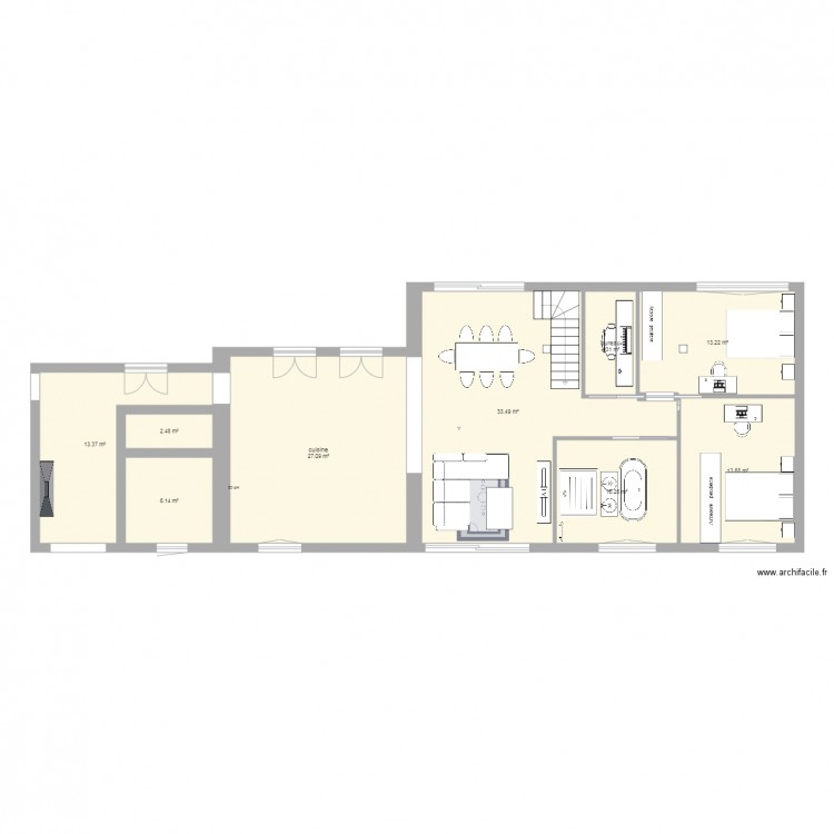 distribution pièce 80m. Plan de 0 pièce et 0 m2