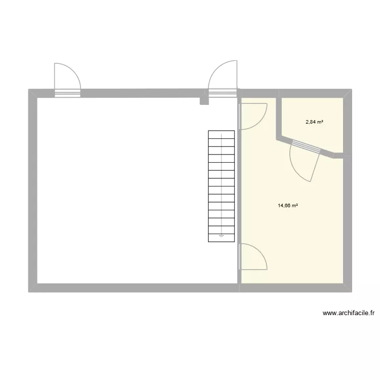 plan salle de la cave. Plan de 2 et 18 m² plan salle de la cave. Plan de 2 et 18 m²