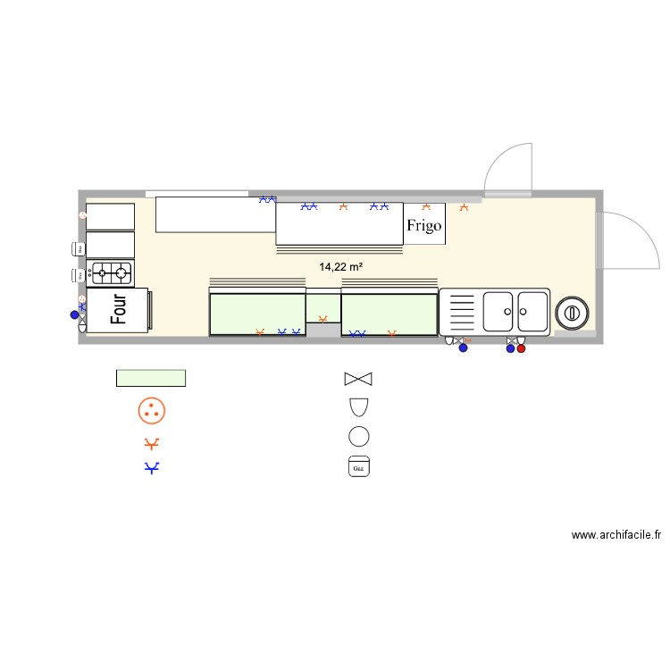 Cuisine RAMDAM. Plan de 0 pièce et 0 m2