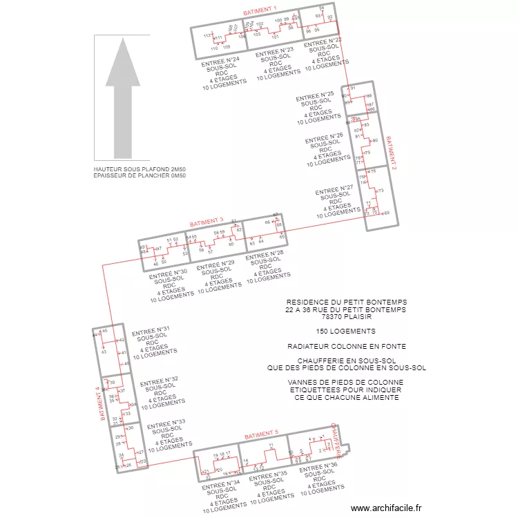 RESIDENCE PETIT BONTEMPS 78 PLAISIR. Plan de RESIDENCE PETIT BONTEMPS 78 PLAISIR. Plan de