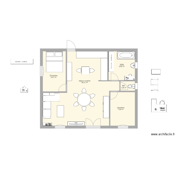 CAZ GUILLAUME. Plan de 0 pièce et 0 m2