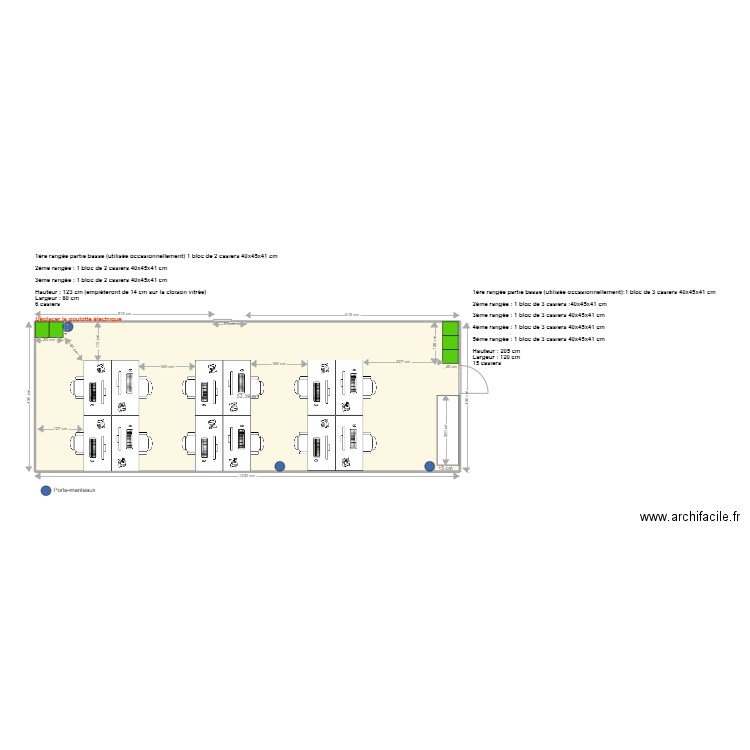 BUREAU CHEF PROJET - TESTEURS. Plan de 1 pièce et 52 m2