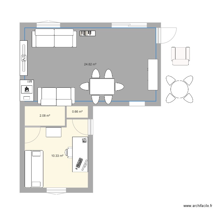 Maison Bures RDC. Plan de 0 pièce et 0 m2