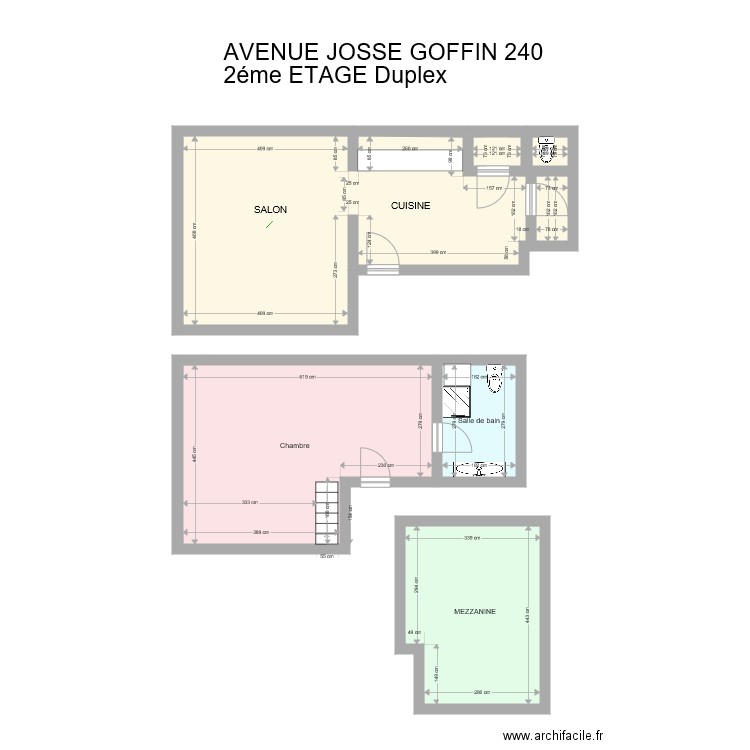 JOSSE GOFFIN PLAN DUPLEX. Plan de 0 pièce et 0 m2