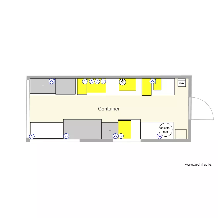 Container V1. Plan de 