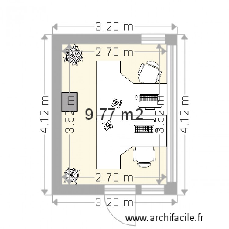 Ace Home Center 2 desk 180x140 with return. Plan de 0 pièce et 0 m2