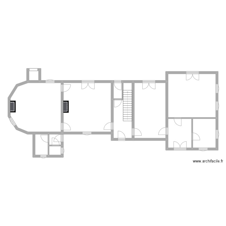 BARBIN MANOIR RDC. Plan de 10 pièces et 135 m2