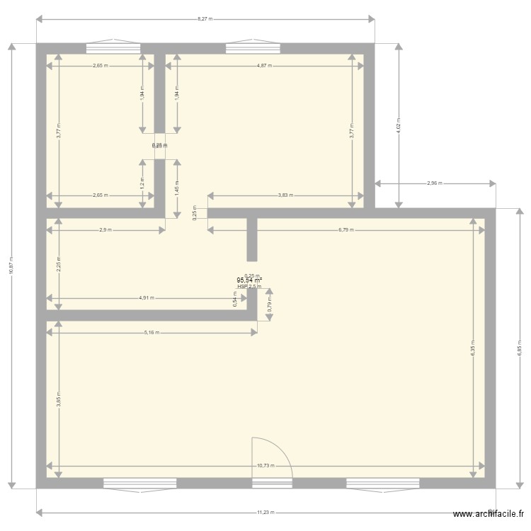 first floor st made. Plan de 8 pièces et 230 m2