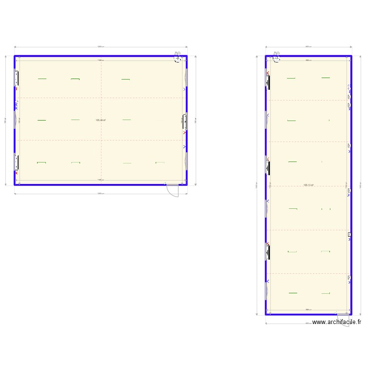 Neess Encadrement. Plan de 2 pièces et 211 m2