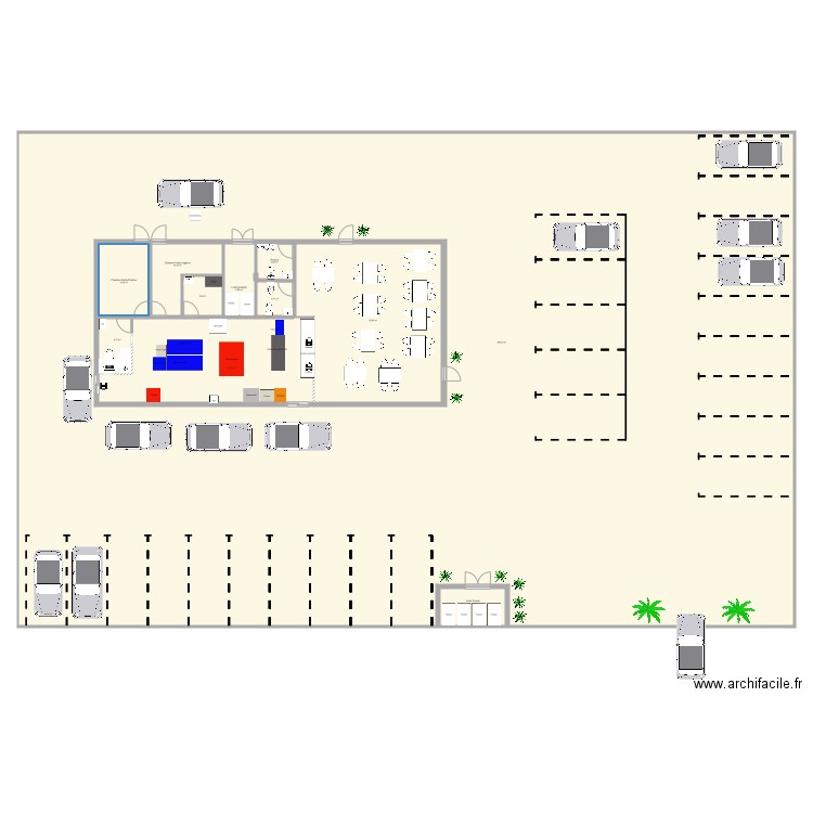 Batiment et terrain. Plan de 0 pièce et 0 m2