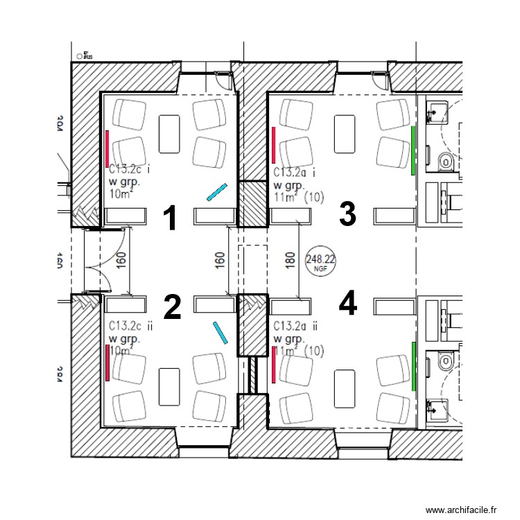 Alc&ocirc;ves confort R+1. Plan de 0 pièce et 0 m2