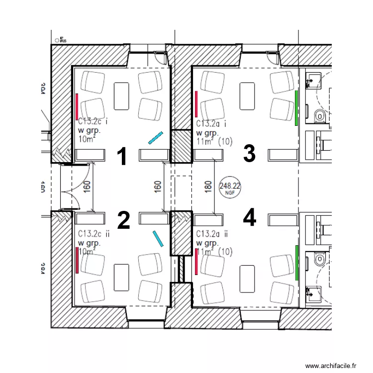 Alcôves confort R+1. Plan de Alcôves confort R+1. Plan de