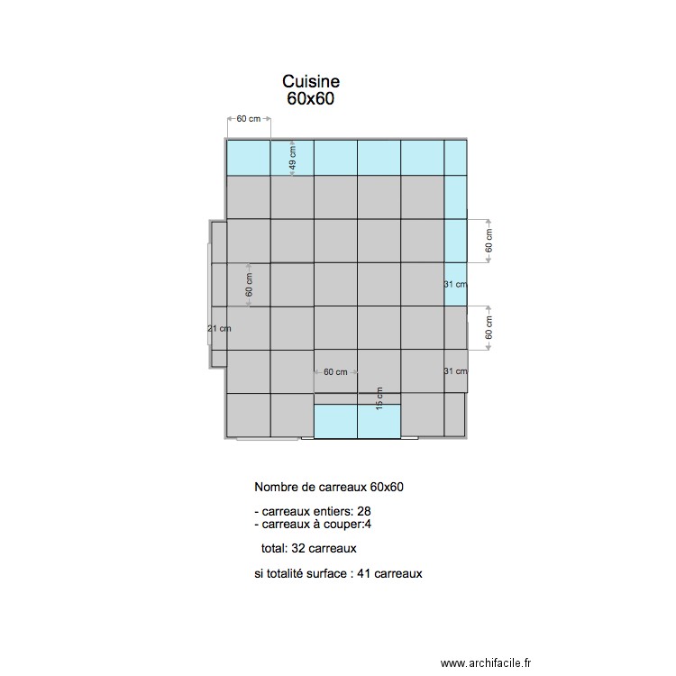 cuisine 60x60. Plan de 0 pièce et 0 m2