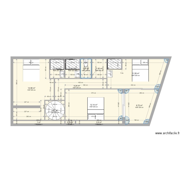 182 ru JP souplex. Plan de 0 pièce et 0 m2