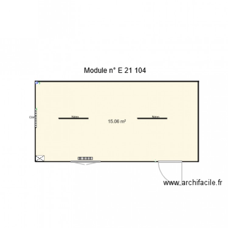 Module E21 104 . Plan de 0 pièce et 0 m2