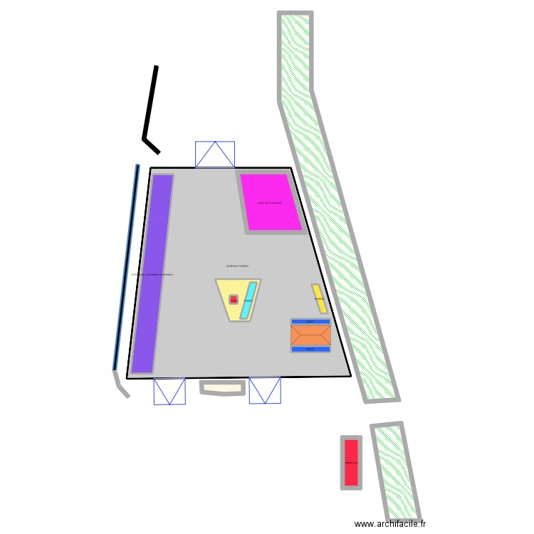 TERRAIN GOYAVE. Plan de 13 pièces et 371 m2