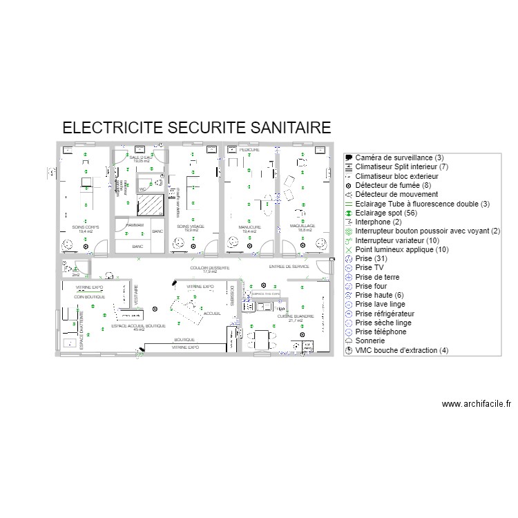 back up 1 SALON LAURA ELECTRICITE SECURITE SANITAIRE. Plan de 0 pièce et 0 m2