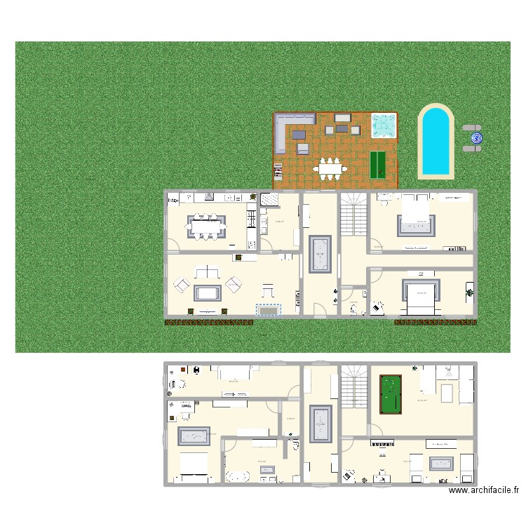 Longère Normandie. Plan de 0 pièce et 0 m2