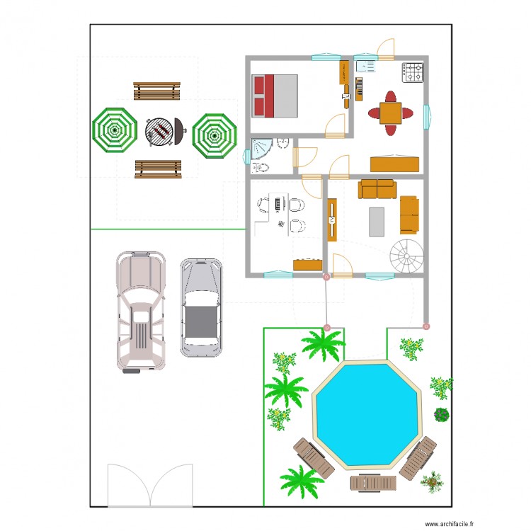 chanel rdc. Plan de 0 pièce et 0 m2