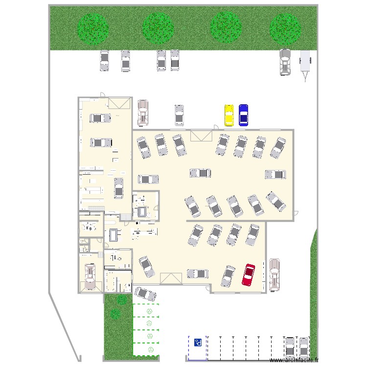 events auto atelier 2023. Plan de 11 pièces et 1184 m2