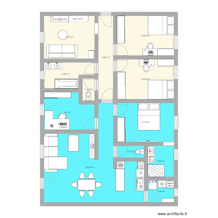 Maison commune. Plan de 0 pièce et 0 m2