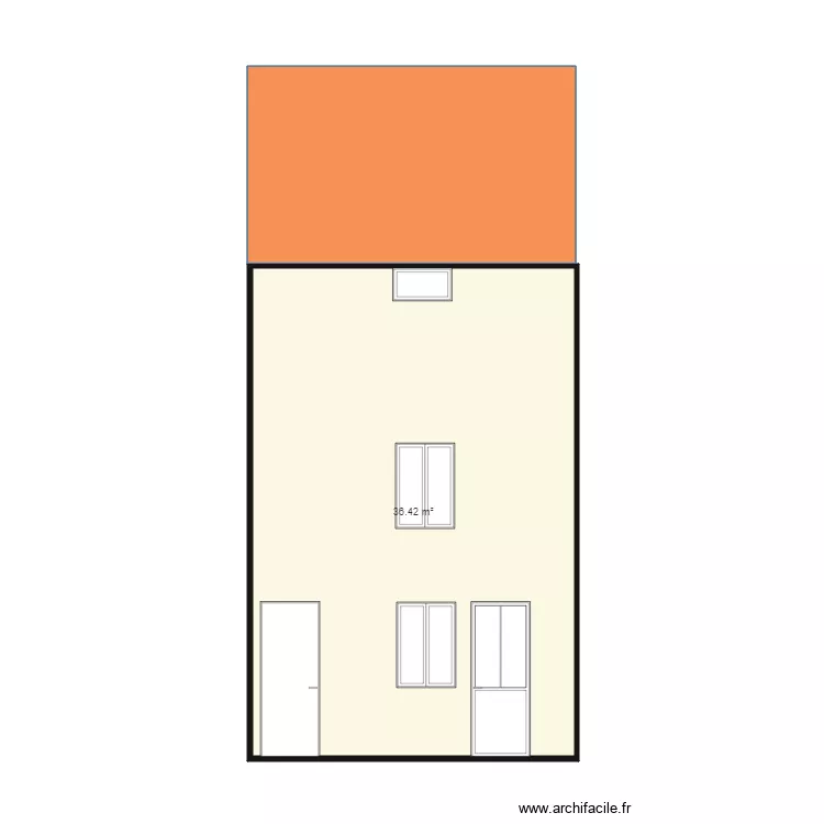 facade mirebeau. Plan de 
