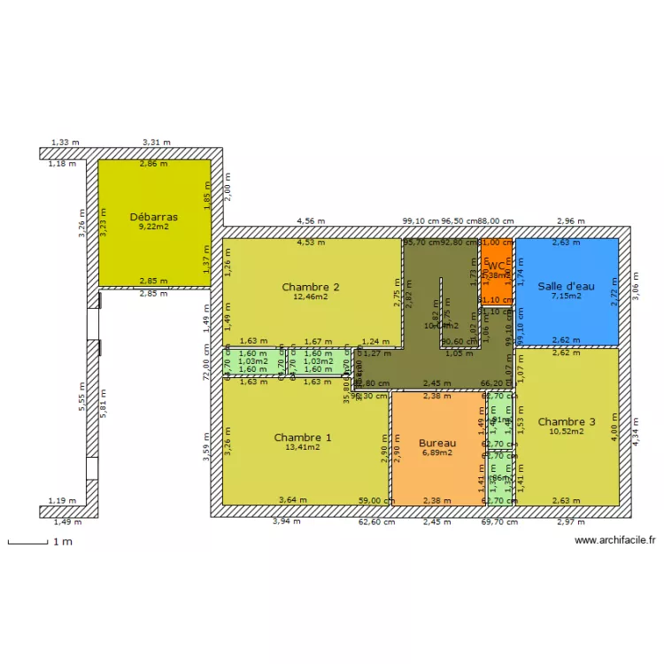 maison-etage. Plan de 