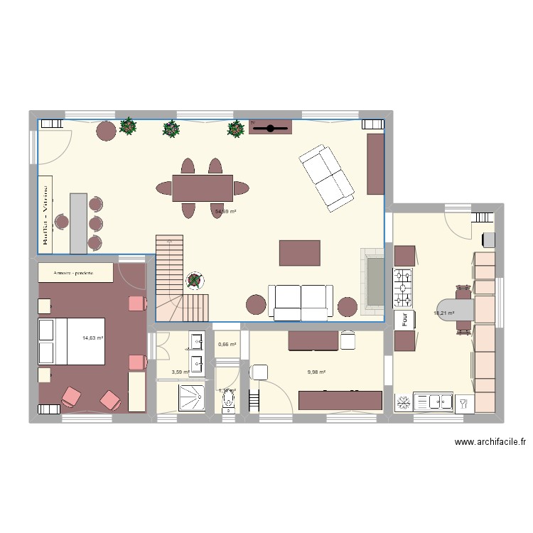 Maison Villecerf 3. Plan de 0 pièce et 0 m2