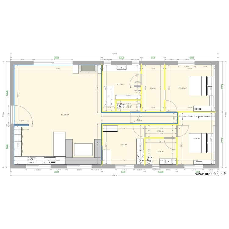 APPARTL. Plan de 0 pièce et 0 m2