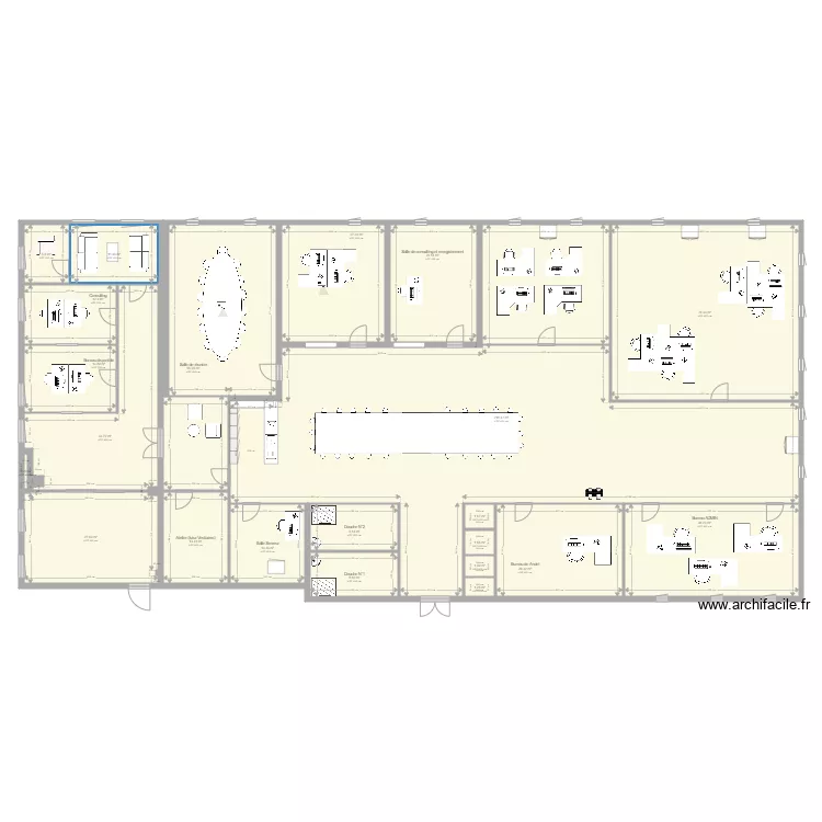 Salle Atelier Proposition N4. Plan de 