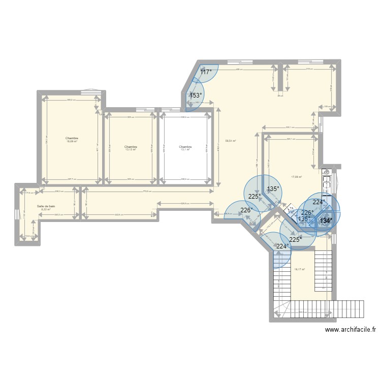 mohamed 90. Plan de 8 pièces et 149 m2