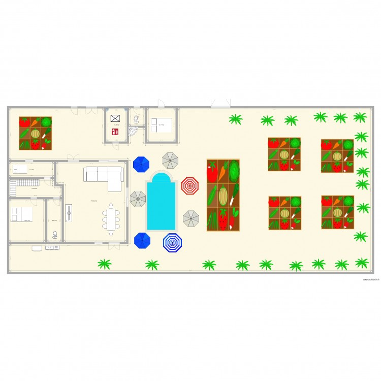 Mohamed. Plan de 9 pièces et 892 m2