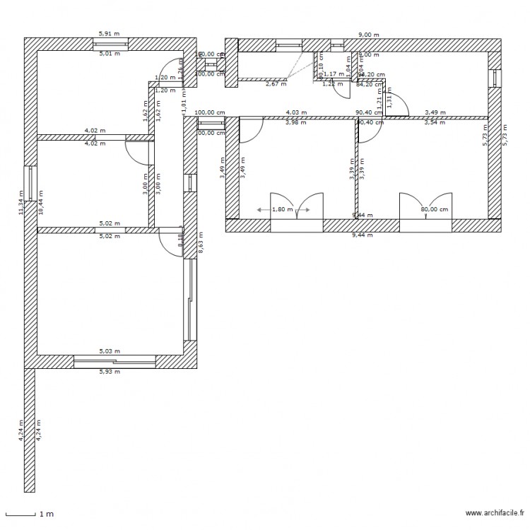 étage complet agrandi 3. Plan de 0 pièce et 0 m2