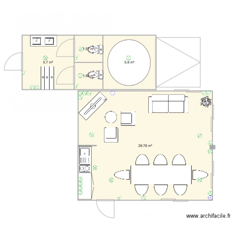 salle de repos express des iles 2. Plan de 0 pièce et 0 m2