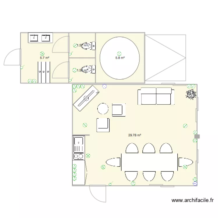 salle de repos express des iles 2. Plan de 